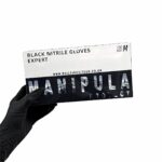 Disposable Nitrile Gloves Black size M, 100pcs